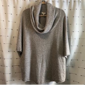 Joie Celia cowl funnel neck batwing poncho size L